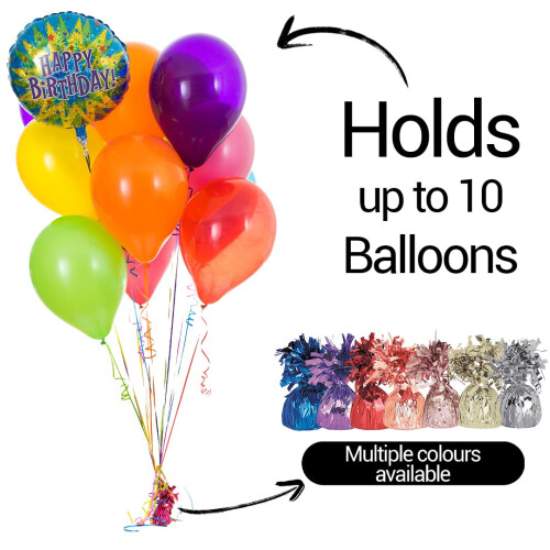 PARTYRAMACOUK Foil Helium Balloon Weight  Single  Durable  Colourful Royal 1