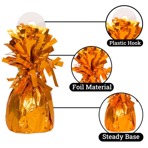 PARTYRAMACOUK Foil Helium Balloon Weight  Single  Durable  Colourful Royal 2
