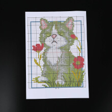 New Releases Stitch Kits Patterns Embroidery Kit - Flowers Puppy 14CT 1721cm
