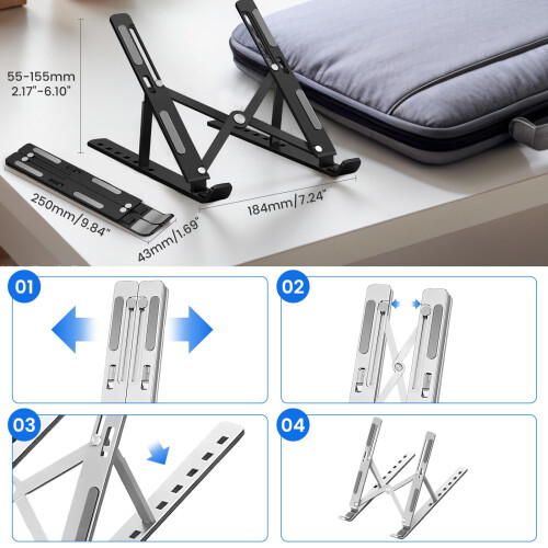 GrandMil Adjustable Laptop Stand for Desk 1