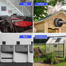 New  6-Inch High-Speed 12V Solar Silent Fan with 15W Panel Shed Solar Exhaust Fan for Chicken Coops Sheds