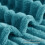RUIKASI Fleece Throw Blanket for Sofa  Single Fluffy Teal Throws for Sofas 5