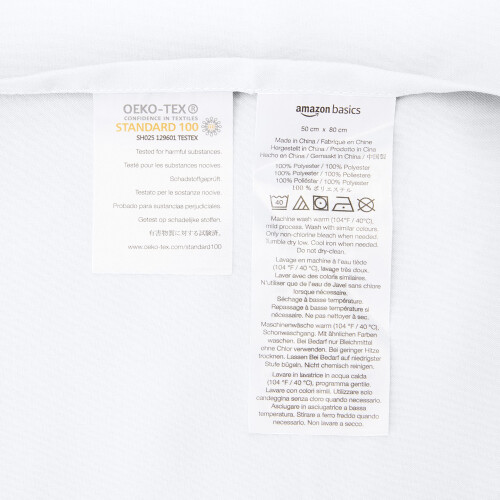 Amazon Basics Microfiber Pillowcases Standard Size 50 x 80 cm Pack of 2 Bri 2