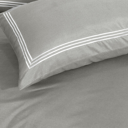 AR Ware Single Duvet Cover Set  Soft Luxury Bratta Stitch Embroidered Micro 2