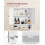 VASAGLE VASAGLE Bathroom Cabinet with Mirror Wall Cabinet with 2 Mirrored Doors and 4