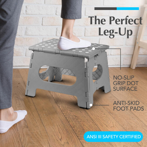 Handy Laundry Folding Lightweight Step Stool  Sturdy Enough to Support Adul 1