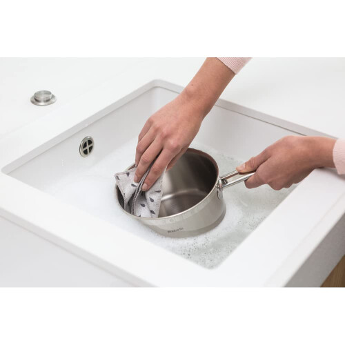 Brabantia Brabantia 117688 Microfibre Cleaning Cloths x 2 Machine Washable Light Grey 1