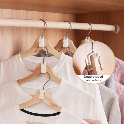 60 Pcs Hanger Connector Hooks, Space Saving Cascading Hanger Hooks,White 2