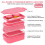 WayEee Lunch Box Adults2130ml Large Capacity Bento Lunch Box with Compartme 3
