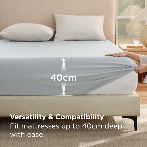 Bedsure Single Fitted Sheet Deep  2 Pack Bed Sheets Extra Deep Pocket 16 in 2