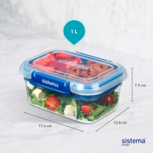 Sistema TO GO Stax Leakproof Food Storage Containers 1 L Airtight Stacka
