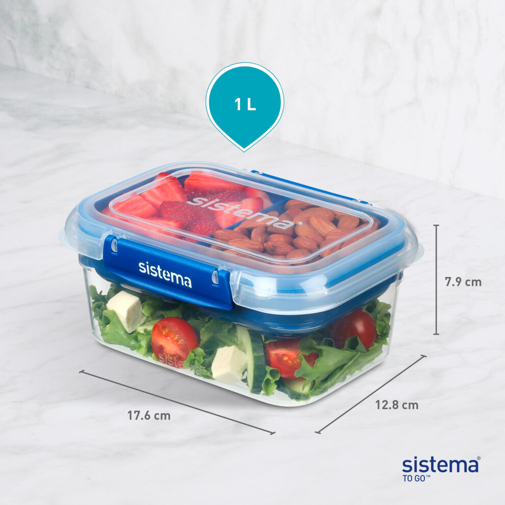 Sistema To Go Stax Leakproof Food Storage Containers 1 L Airtight Stacka