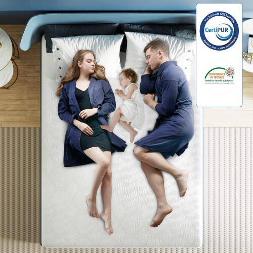 wowttrelax Single Memory Foam Mattress Medium with Soft Fabric, 90x190x15cm 1