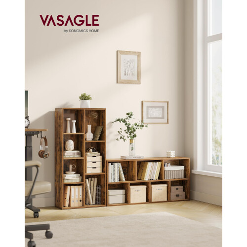 VASAGLE VASAGLE Bookcase Bookshelf Storage Shelf with 7 Compartments Standing Shelf 1