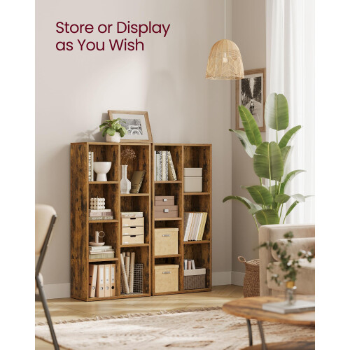 VASAGLE VASAGLE Bookcase Bookshelf Storage Shelf with 7 Compartments Standing Shelf 2