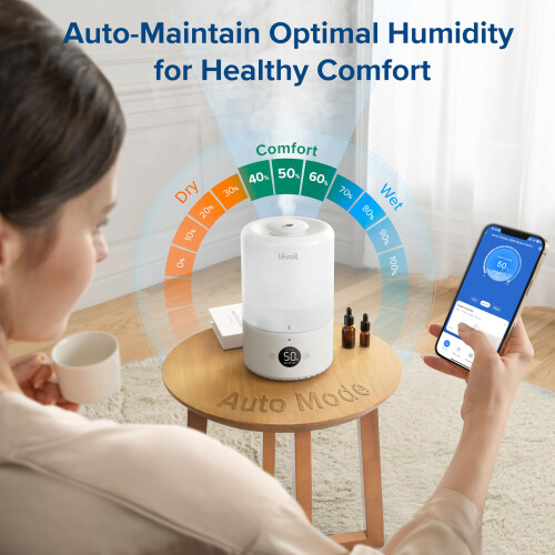 Levoit Levoit Smart Cool Mist Top Fill Humidifiers for Bedroom with Sensor Auto Hu 1
