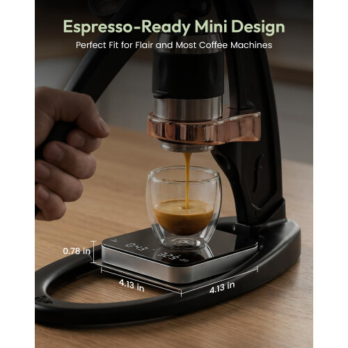Rechargeable Mini Coffee Scale with Timer Maestri House Espresso Scale 2kg0 2