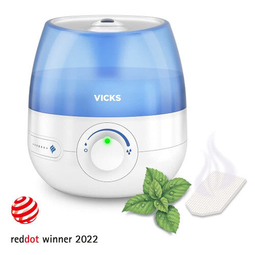 Vicks Vicks Mini Cool Mist Ultrasonic Humidifier compact quiet for better sleep c 2