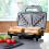 Global Gourmet Deep Fill Sandwich Toaster  Round Waffle Maker Bundle  NonSt 3
