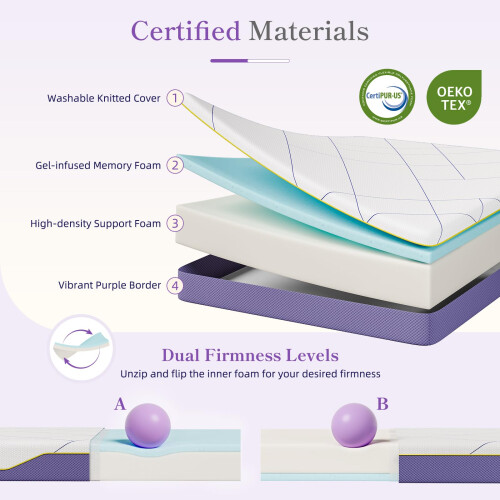 Vesgantti Vesgantti 16CM Cooling Gel Memory Foam Mattress - Double, Medium 2