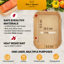 Air Fryer Liners 100pcs, Non-Stick Ninja Air Fryer Liners Disposable Compatible with Ninja Dual, AF300UK, AF400UK, Air Fryer Accessories for Tower, S