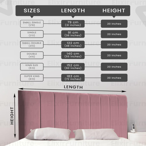 Elixir Furniture Portland Divan Headboard - 4ft Small Double 2