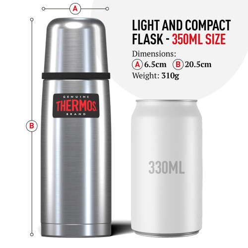 Thermos Thermos  Light and Compact Flask 350ml  Premium Leak Proof Insulated Tea  C 2