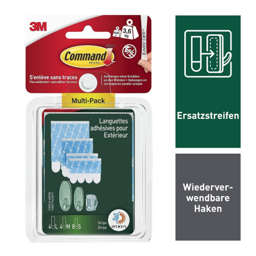 Command 17069C Wire Hook Large White 1 Hook 2 Strips 1