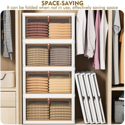 SavvyStor Storage Boxes with Lid  4Tier Plastic Storage Drawers Stackable B 1