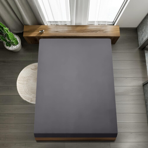 Utopia Bedding Single Fitted Sheet  Bulk Pack of 20  Grey  12 Inch 30cm Dee 2