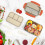 JIUFOXINO Bento Box Lunch Boxes - 1300ML Stackable for Adults 5