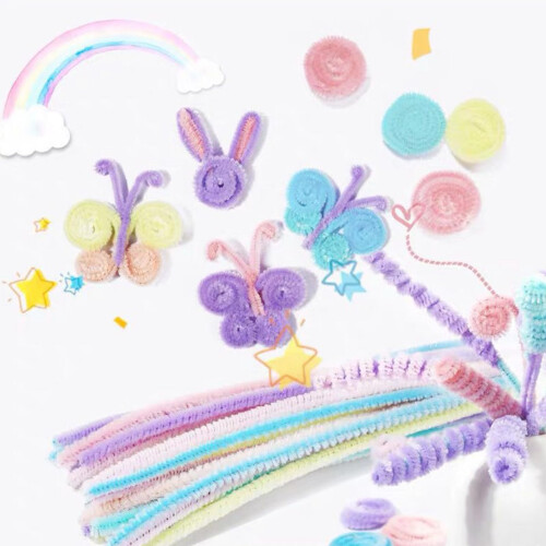 100 PCS Pipecleaners Craft Pipe Cleaners30cm Long Flexible Rainbow Chenille 2