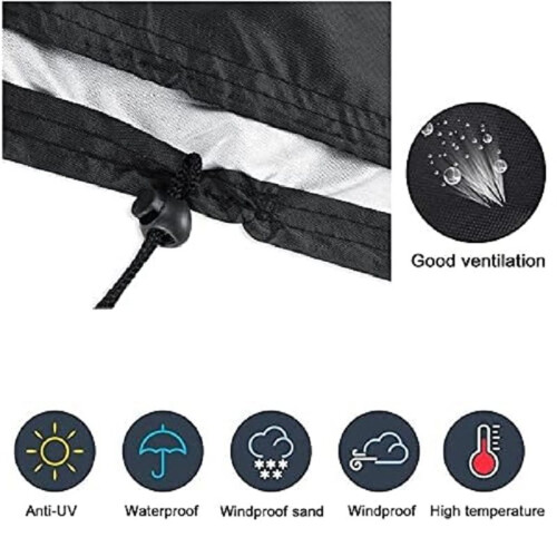 Billiard Pool Table Cover with Drawstring ,Waterproof Cover for Pool Table Snooker Billiard Table 7Ft Fitted 2