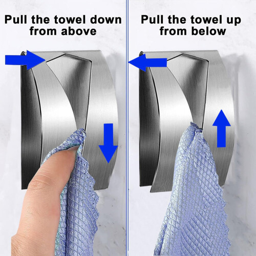 ANMEISH 4 Pcs Self Adhesive Tea Towel Holder 1
