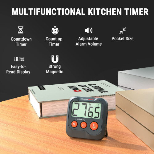 ThermoPro ThermoPro TM021 Visual Timer for Kids 60Minute Countdown Timer with AlarmMu 1