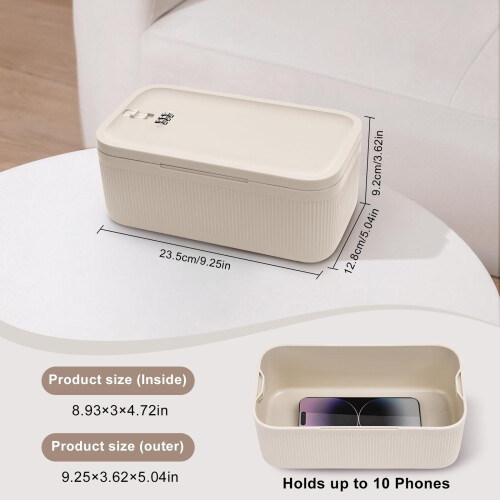 Small Lockable Storage Box with Combination Code  Secure Medicine Safe Phon 1
