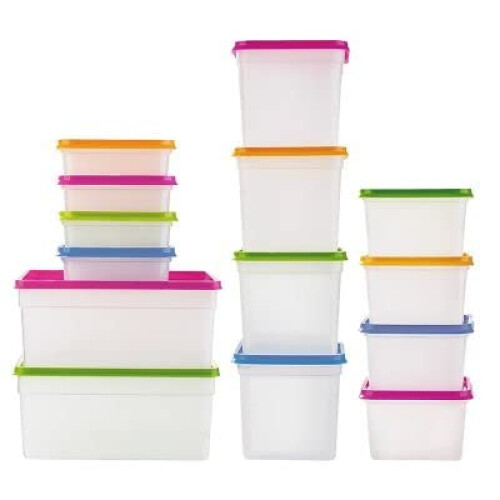 Lakeland lakeland StackaBoxes Plastic Food Containers  Lids 400ml x 10 1