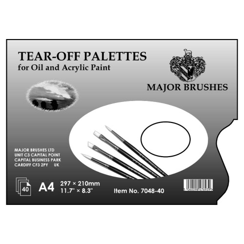 Tear Off Palette - 40 A4 Disposable Palette Sheets 2
