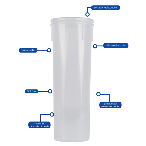 Décor Tellfresh Spaghetti Storage Jar  Tall Airtight Container  Holds 2 Pac 1
