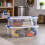 STASH’D STORAGE 32L, 50L, or 80L Storage Boxes with Lids - Stackable Clear Plastic Boxes with Clip-Lock Lid - Durable & Multipurpose Storage Box for 6