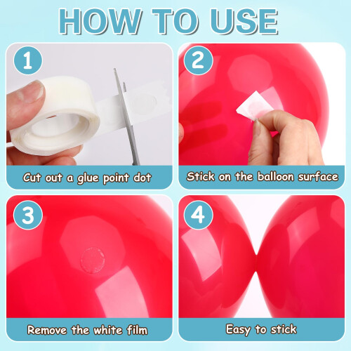 UPINS Glue Points Dots 800Pcs Balloon Glue Adhesive Dots Double Sided Remov 2