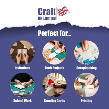 Craft UK 50 Hammered Blank Cards and Envelopes for Card Making 300gsm Made