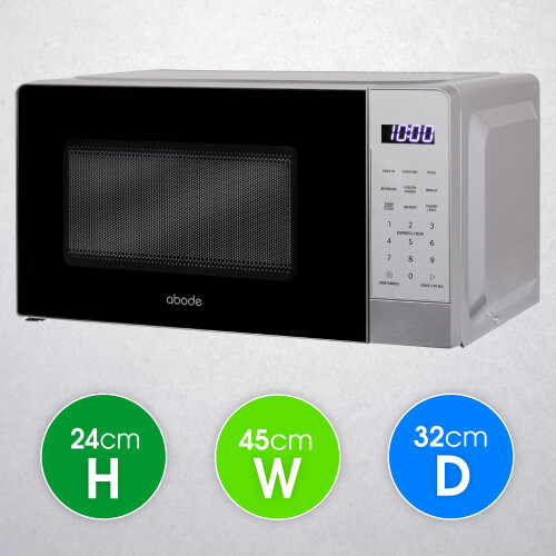 Abode Touch Control Microwave 20 Litre Black Digital 700W with Clock  Timer 1