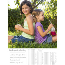 Glass Straws 20 PackSize 85x10MM and 6x10MMGlass Straws DrinkingEco Friendl