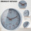 SINMI Wall Clock Battery Operated Silent Nonticking Wall Clock 85 Inch Mode 2