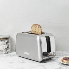 Haden Stoke Toaster 2 Slice Brushed Stainless Steel Toaster Adjustable Br