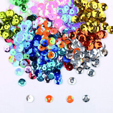 VEYLIN Loose Sequins22500pcs 4MM Bulk Loose Sequins 24 Colors Round Embroid
