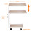 SIMPDIY Side Table Height Adjustable Coffee EndBedside Table with 4 Wheels 3