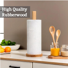 Premier Housewares Eco-friendly Kitchen Roll Holder Rubberwood Toilet