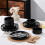 Herogo 6 Piece Dinner Set Stoneware Dinnerware Sets for 2 People Reactive G 3